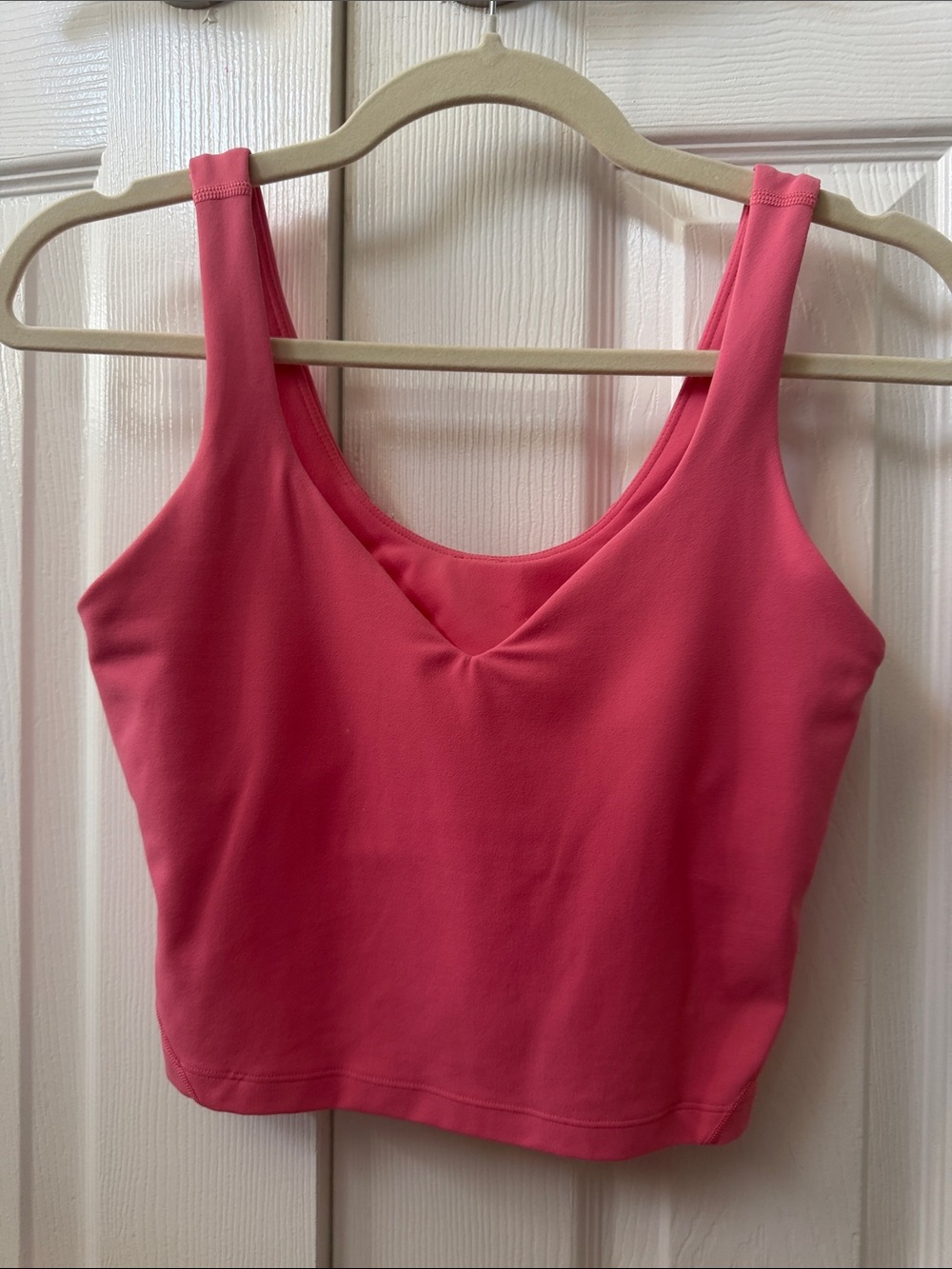Lululemon Pink V-Neck Crop Tank Top